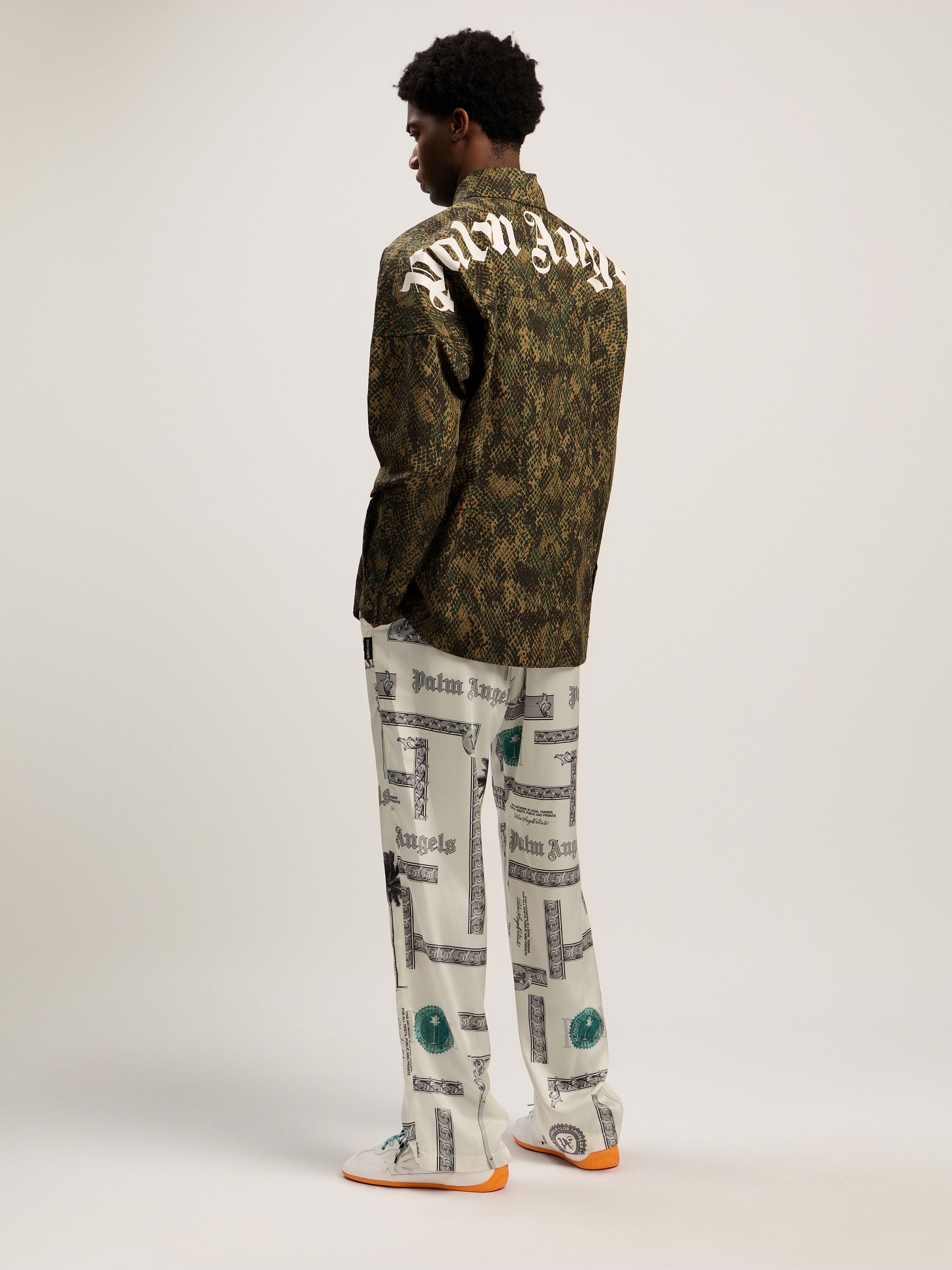 PALM ANGELS  GREEN - OFF WHITE PMES002F25FAB002