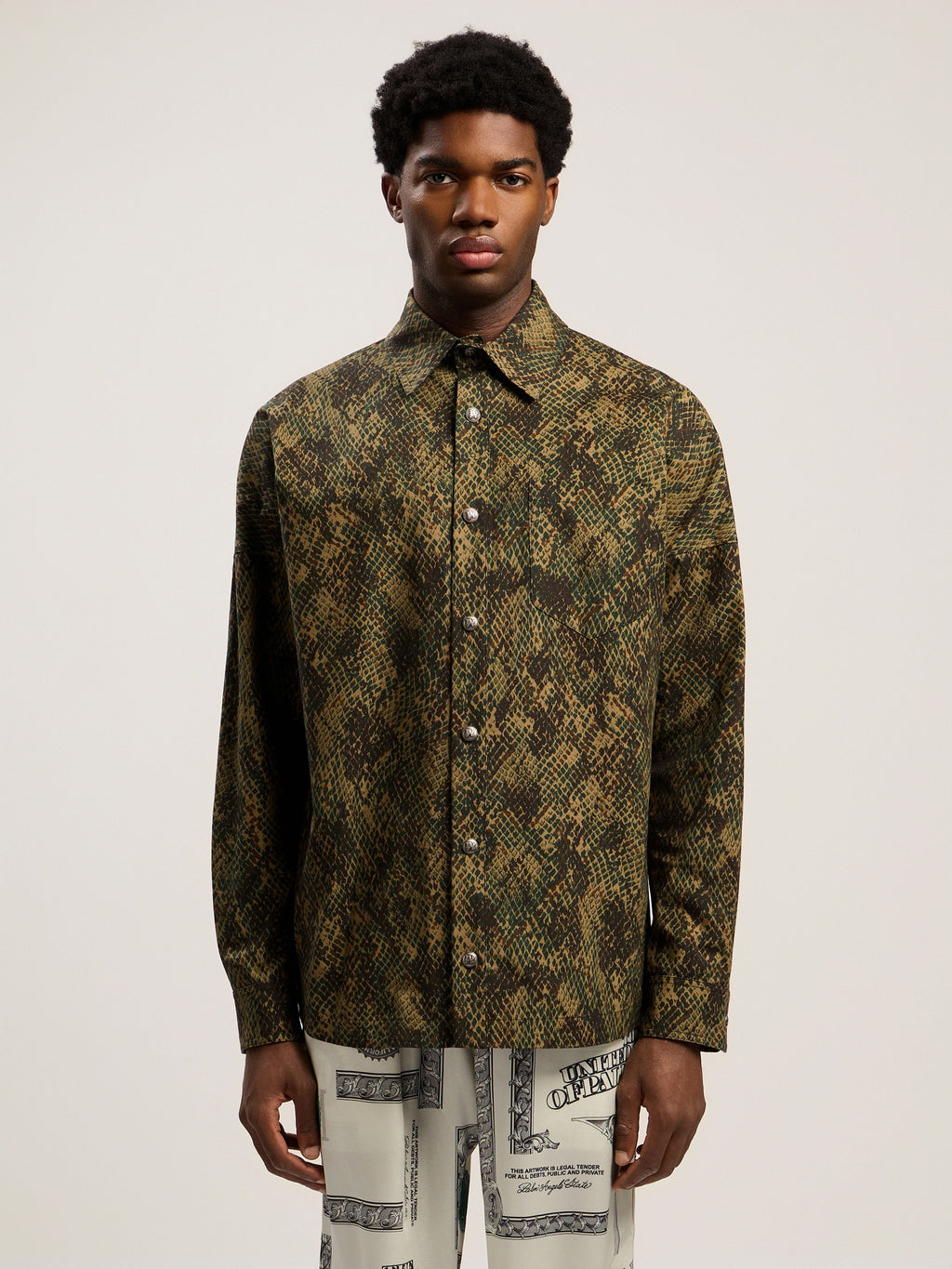 PALM ANGELS  GREEN - OFF WHITE PMES002F25FAB002