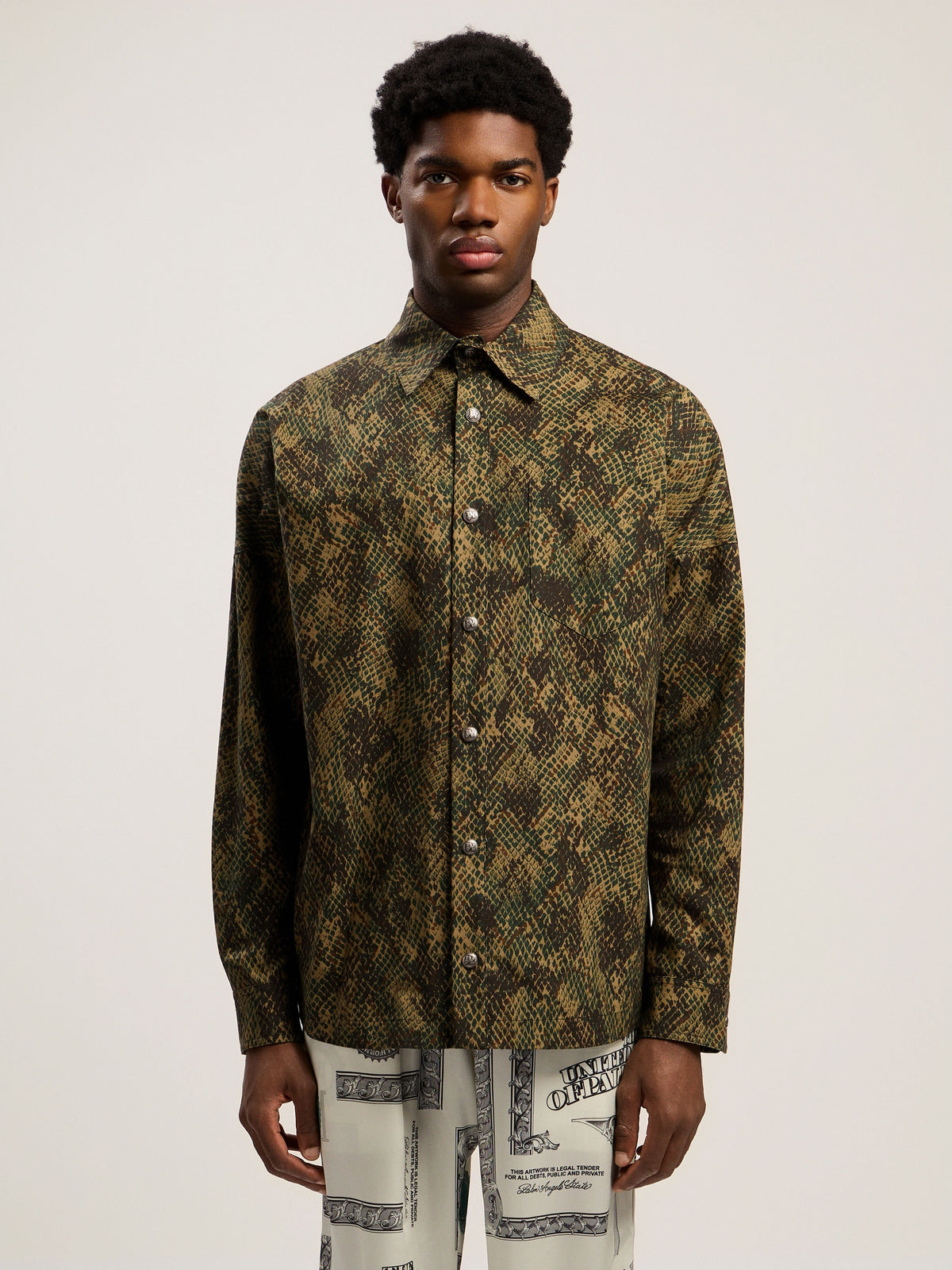 PALM ANGELS  GREEN - OFF WHITE PMES002F25FAB002
