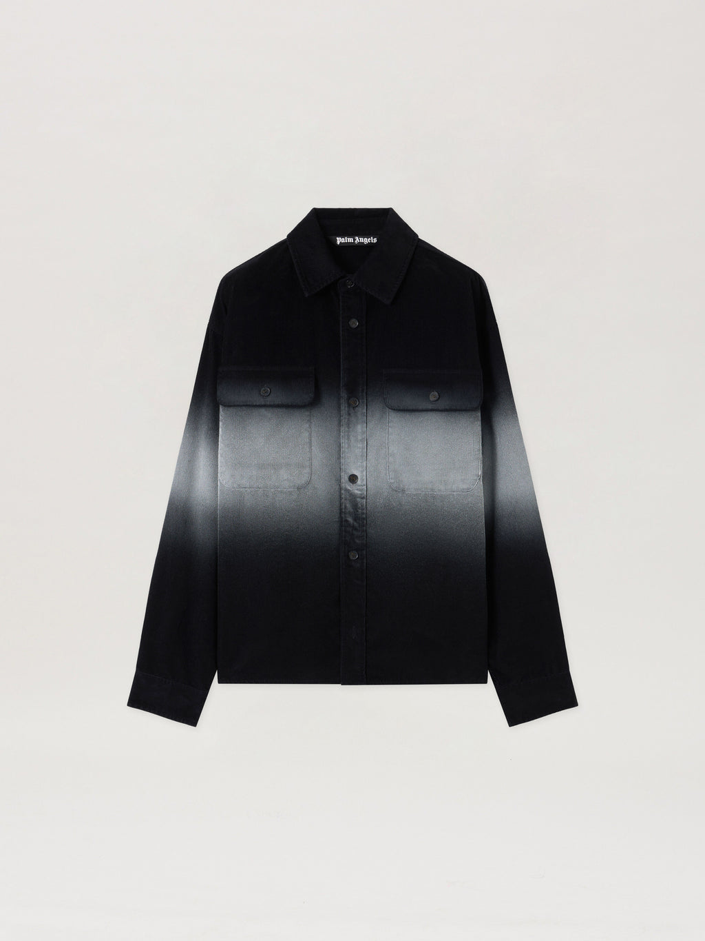 PALM ANGELS Classic Logo Loose Overshirt BLACK OFF WHITE PMES024S26FAB001