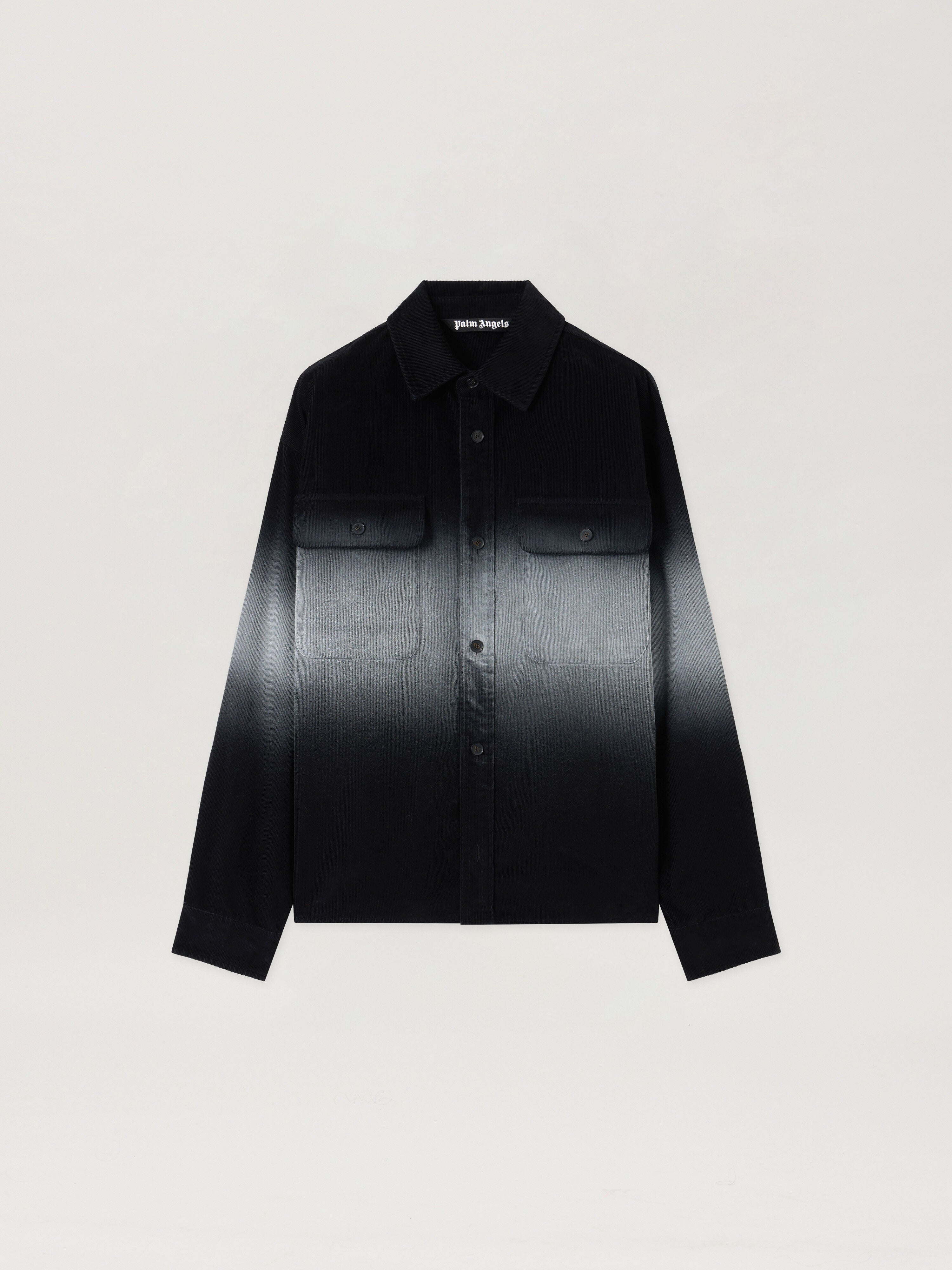 PALM ANGELS Classic Logo Loose Overshirt BLACK OFF WHITE PMES024S26FAB001