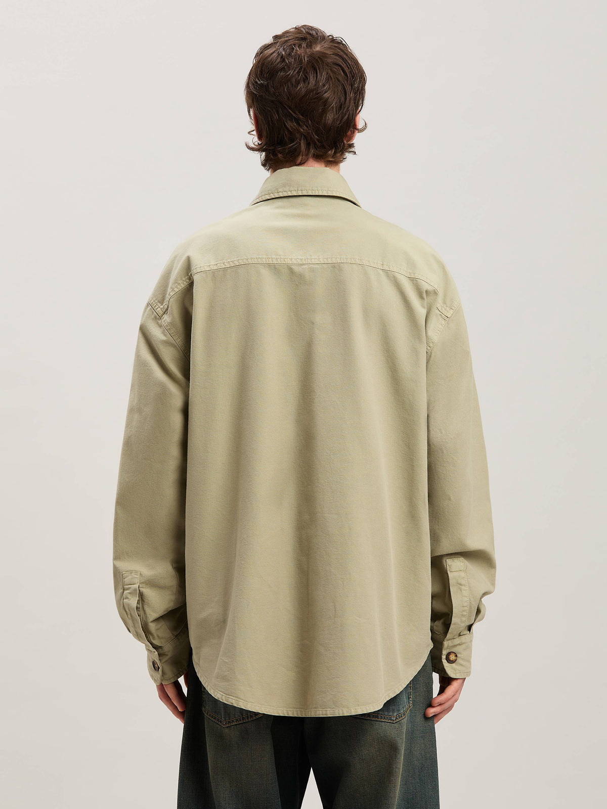 PALM ANGELS  CAMEL FLAME LOGO OVERSHIRT CAMEL - CAMEL PMES043S25FAB001