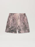 PALM ANGELS  SUNSET PALMS SWIMSHORTS BEIGE - BLACK PMFD012S25FAB002