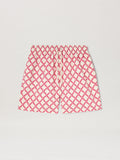 PALM ANGELS  NET LOGO SWIMSHORTS IVORY - FUCHSIA PMFD012S25FAB003
