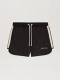 PALM ANGELS  LOGO TRACK SWIMSHORTS BLACK - OFF WHITE PMFD016S25FAB001