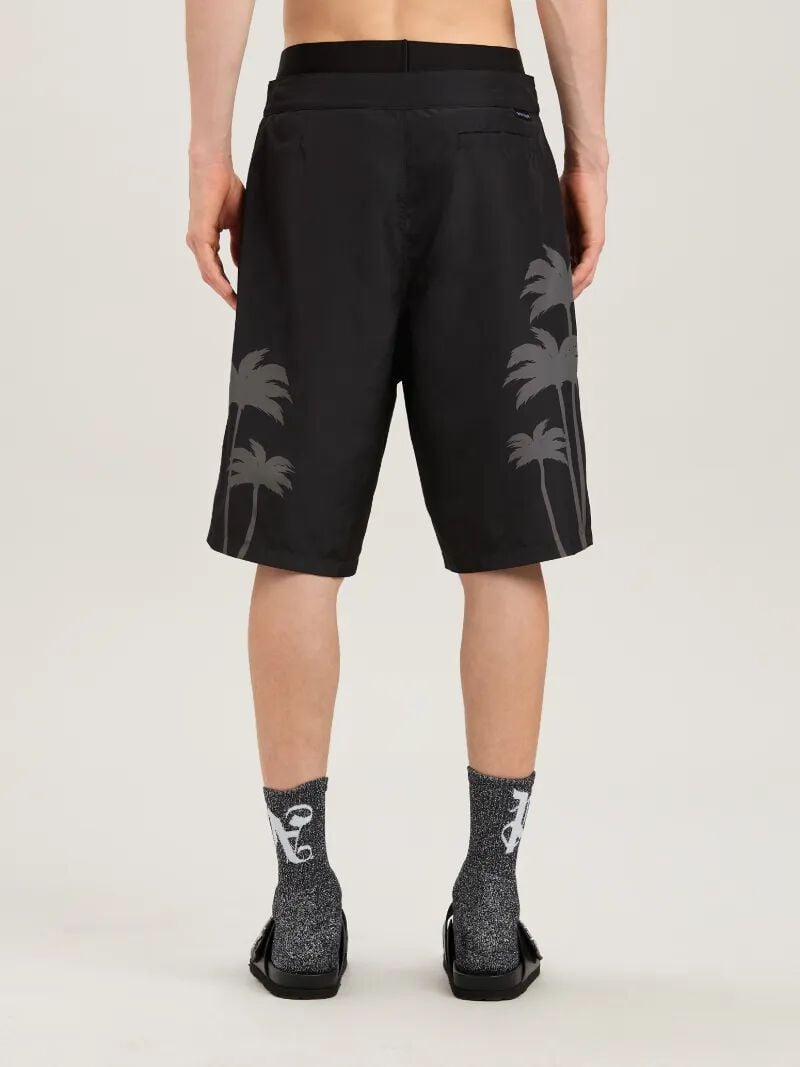 PALM ANGELS  PALMS SWIMSHORTS BLACK - BLACK PMFD017S25FAB003