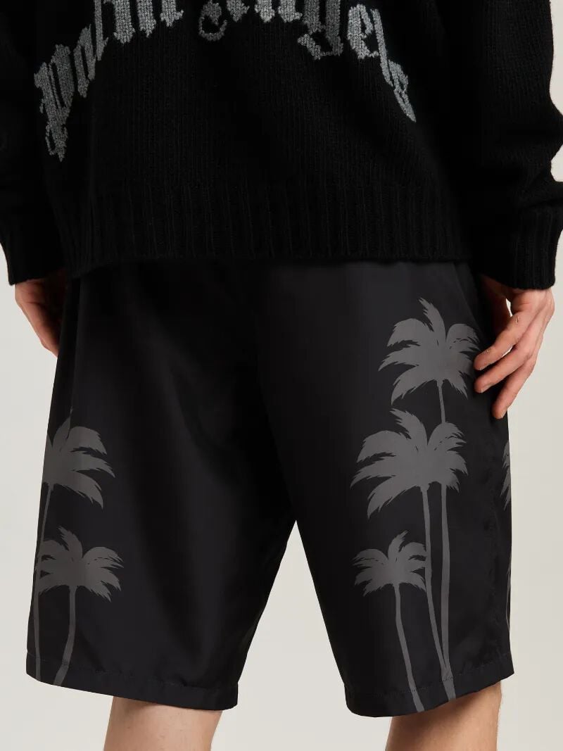PALM ANGELS  PALMS SWIMSHORTS BLACK - BLACK PMFD017S25FAB003