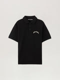 PALM ANGELS Back Curved Logo Polo BLACK OFF WHITE PMGB012S26FAB005