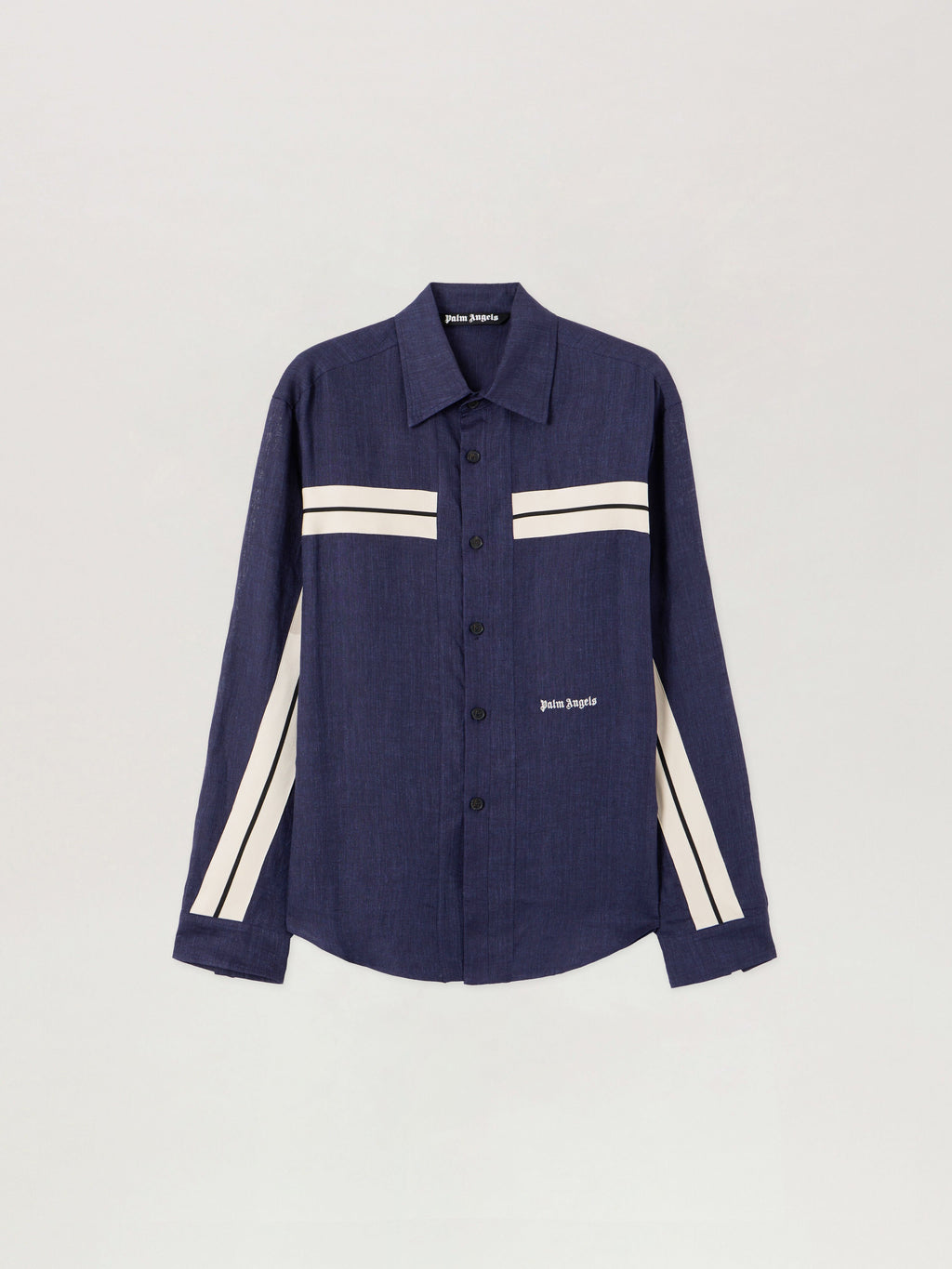 PALM ANGELS Classic Logo Trackshirt NAVY BLUE OFF WHITE PMGE04JS26FAB001