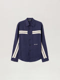 PALM ANGELS Classic Logo Trackshirt NAVY BLUE OFF WHITE PMGE04JS26FAB001