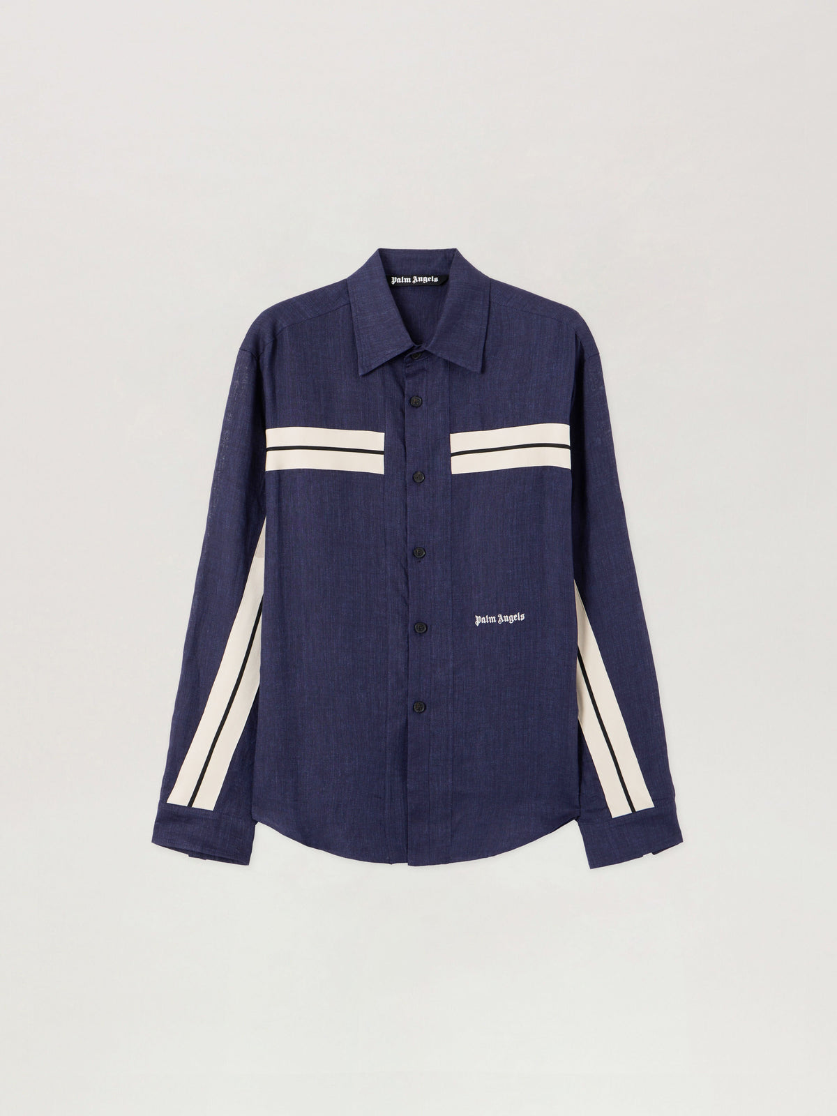 PALM ANGELS Classic Logo Trackshirt NAVY BLUE OFF WHITE PMGE04JS26FAB001