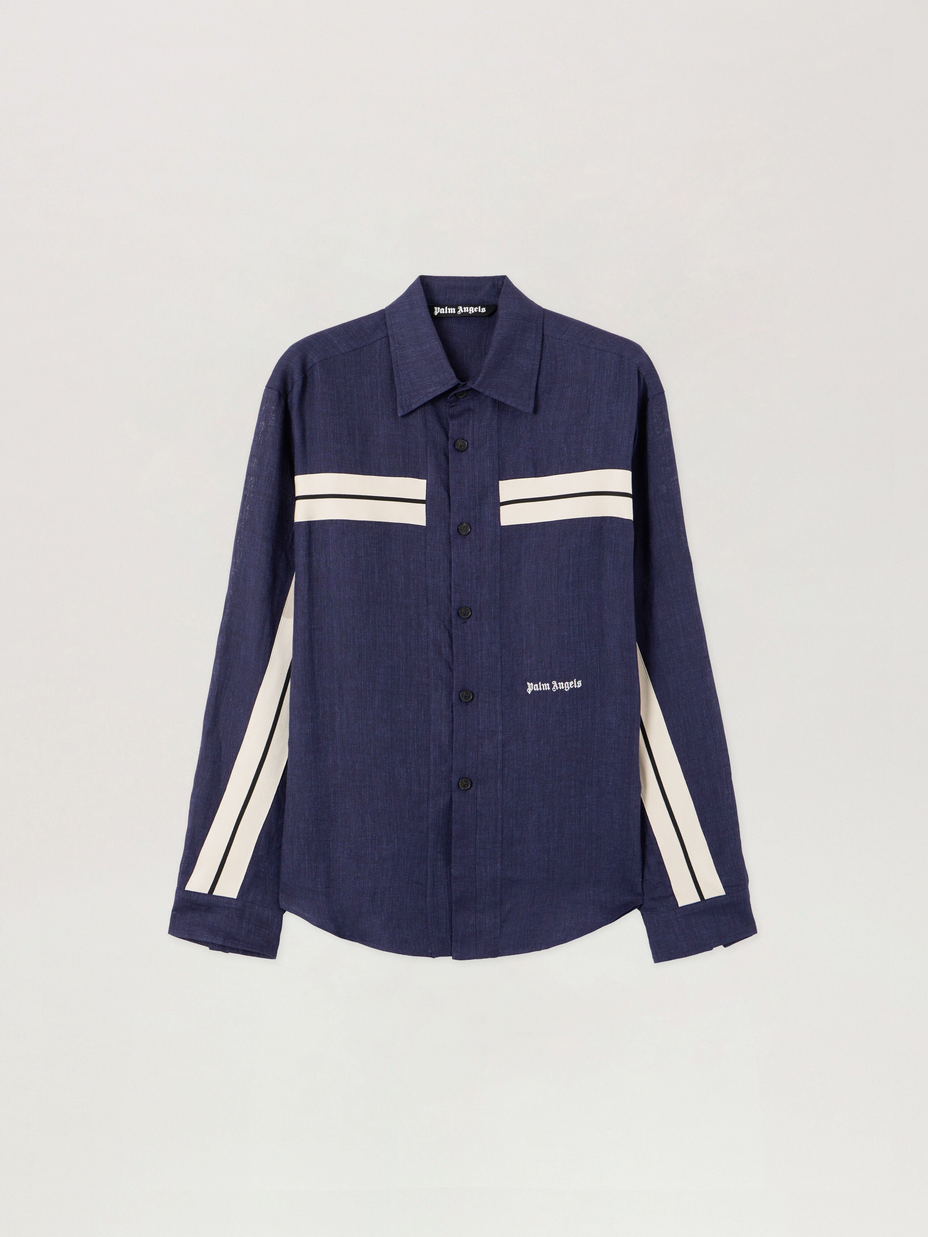 PALM ANGELS Classic Logo Trackshirt NAVY BLUE OFF WHITE PMGE04JS26FAB001