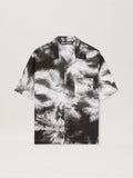 PALM ANGELS  BLACK BLUEPRINT PALMS SHIRT BLACK - OFF BLACK - OFF WHITE PMGG005S25FAB003