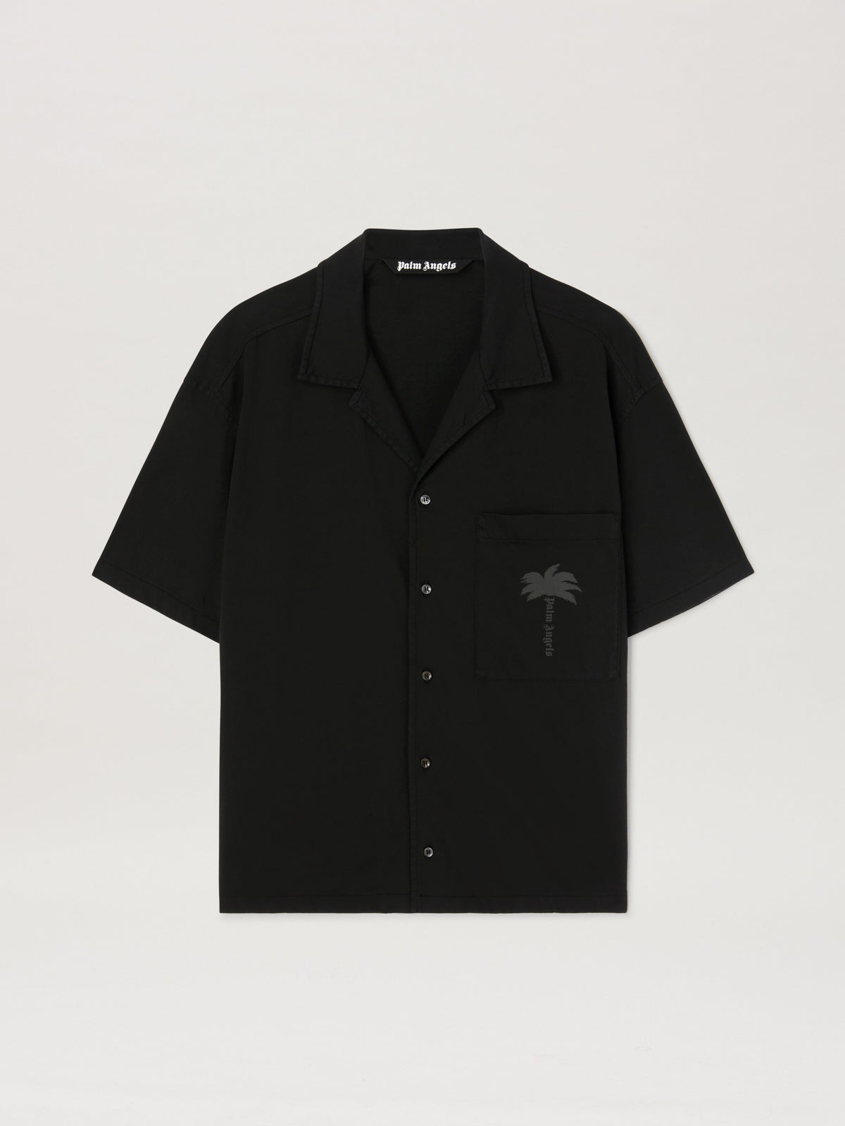 PALM ANGELS  PALMS BOWLING SHIRT SS BLACK - BLACK PMGG009S25FAB001