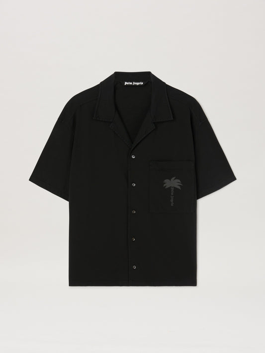 PALM ANGELS  PALMS BOWLING SHIRT SS BLACK - BLACK PMGG009S25FAB001
