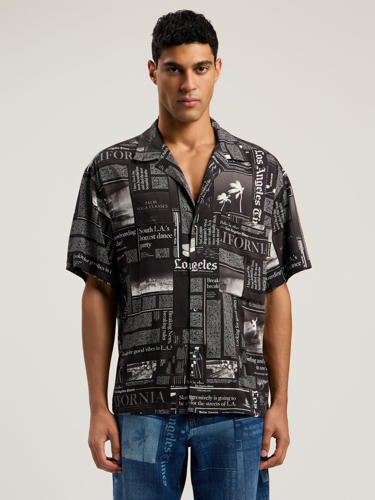 PALM ANGELS  BLACK - OFF WHITE PMGG00DF25FAB005