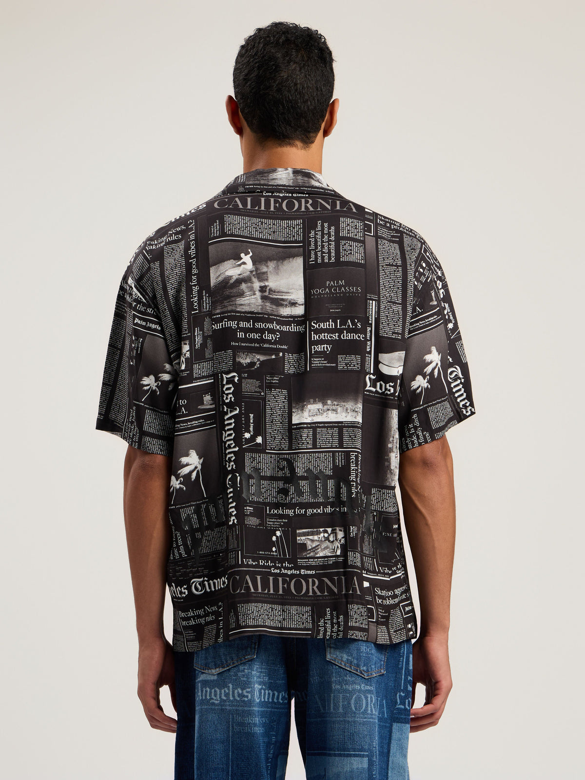 PALM ANGELS  BLACK - OFF WHITE PMGG00DF25FAB005