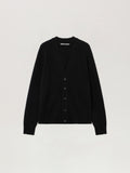 PALM ANGELS Curved Logo Cardigan BLACK - RED PMHB035F25KNI001