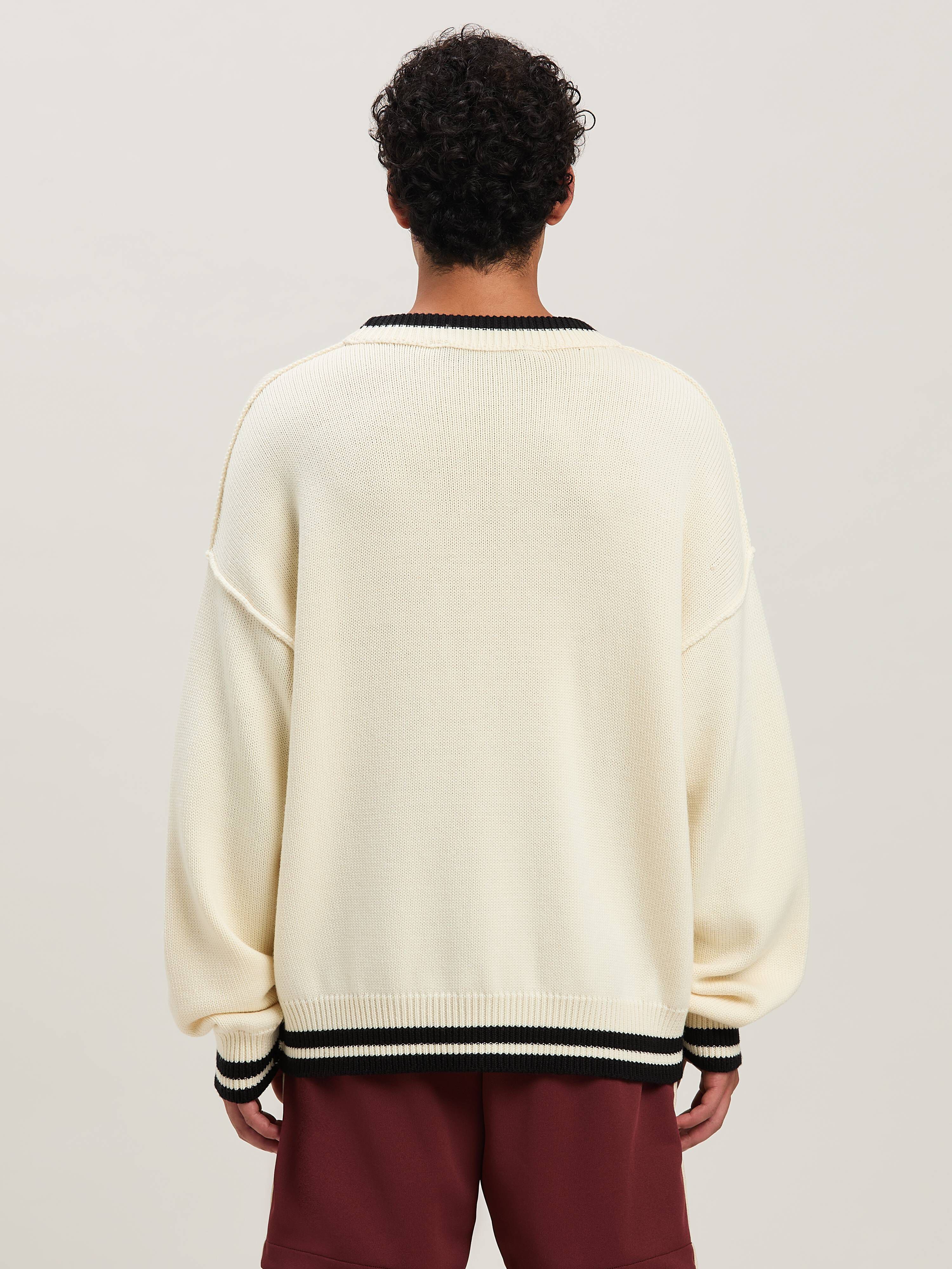 PALM ANGELS  BEAR IN MIND SWEATER OFF WHITE - BROWN PMHE007S25KNI001