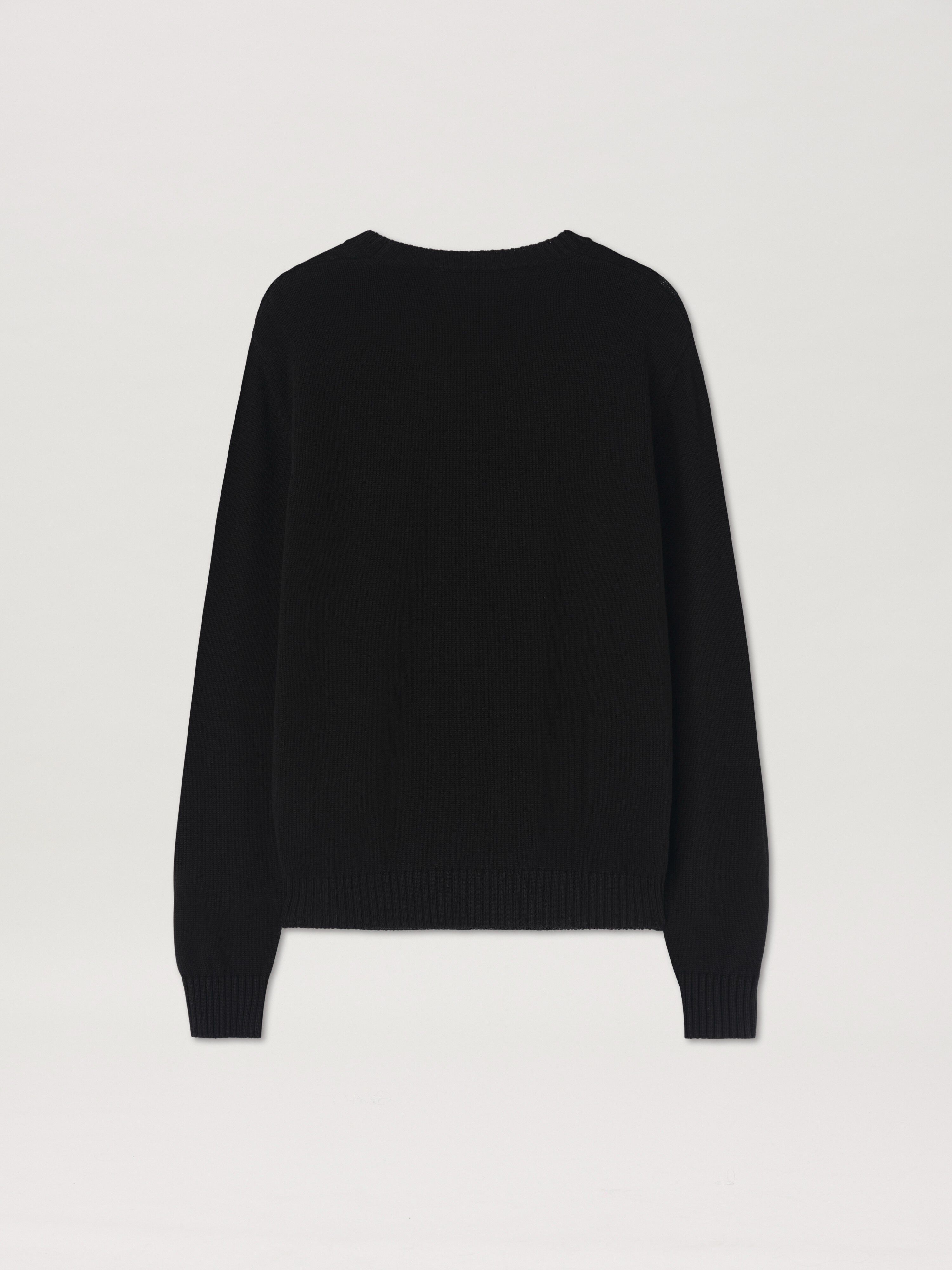 PALM ANGELS  CLASSIC LOGO EMB SWEATER BLACK - OFF WHI BLACK - OFF WHITE PMHE027C99KNI002