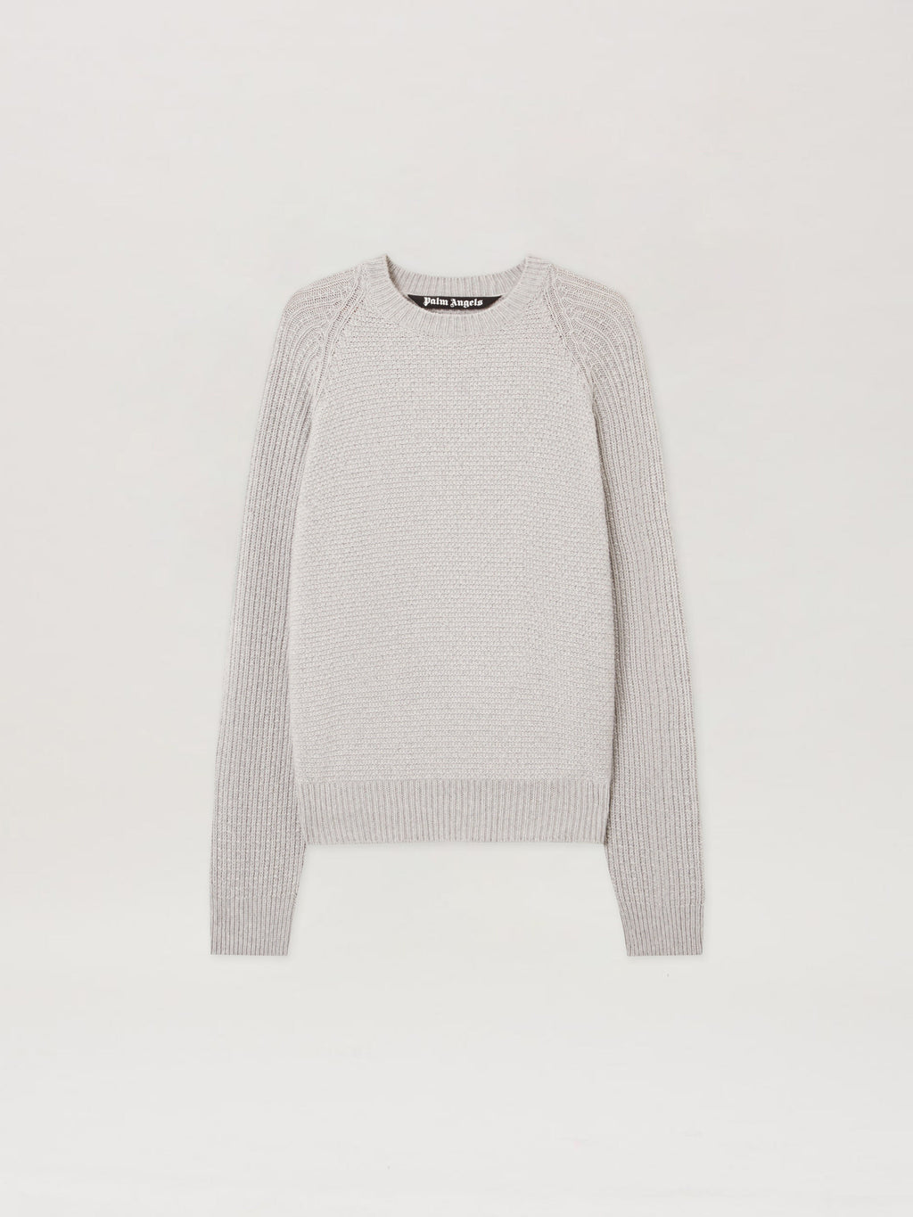 PALM ANGELS  GREY MELANGE - OFF WHITE PMHE083F25KNI001