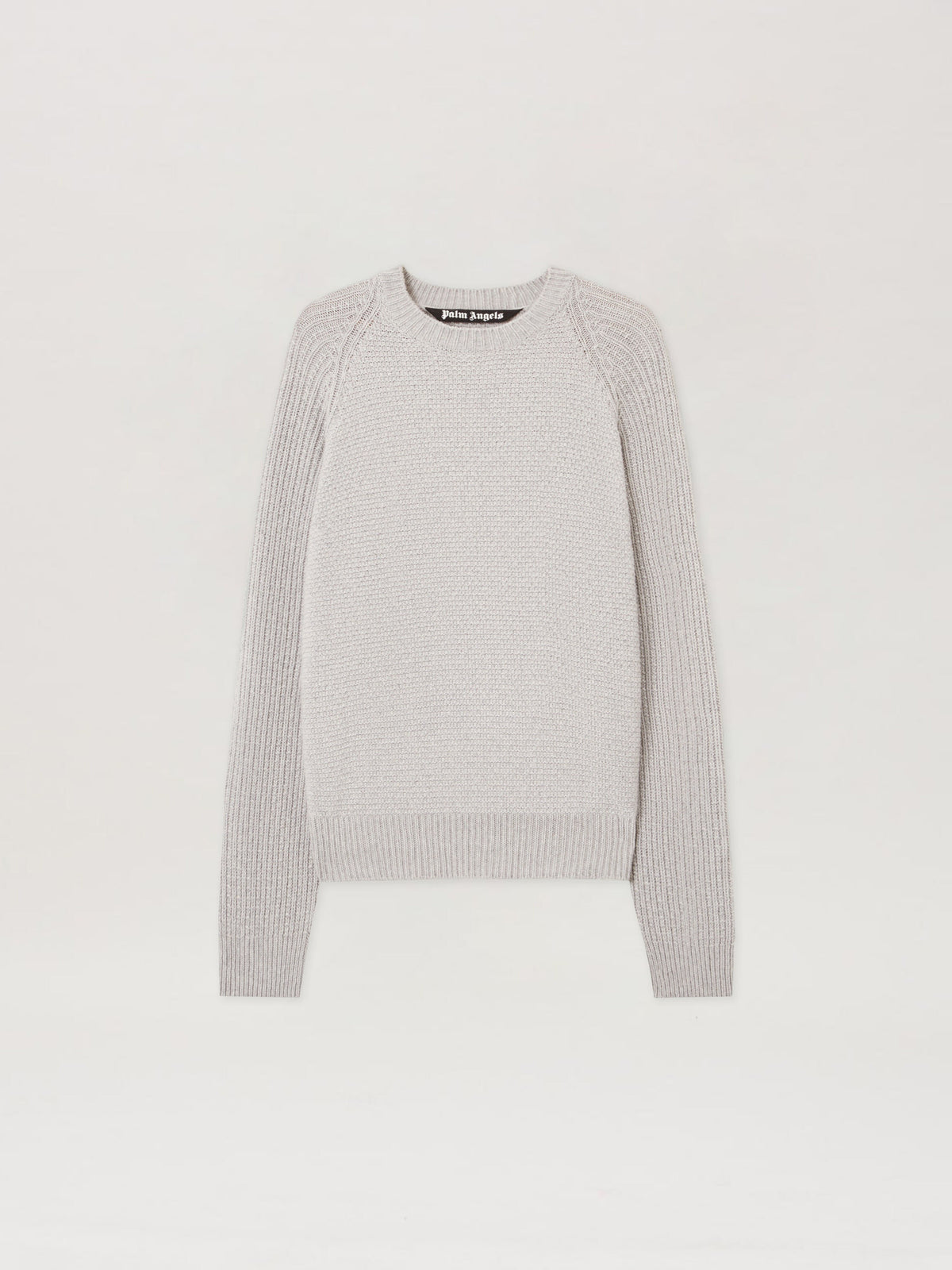 PALM ANGELS  GREY MELANGE - OFF WHITE PMHE083F25KNI001