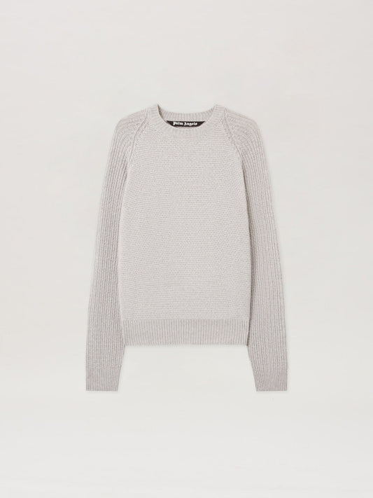 PALM ANGELS  GREY MELANGE - OFF WHITE PMHE083F25KNI001