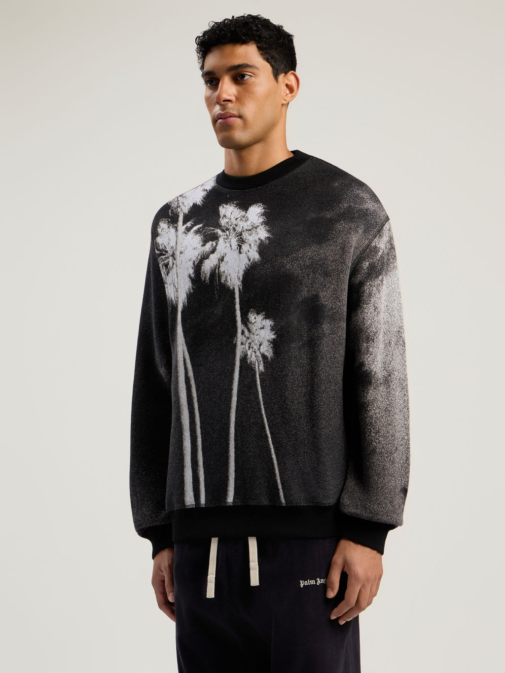 PALM ANGELS  BLACK - WHITE PMHE086F25KNI001