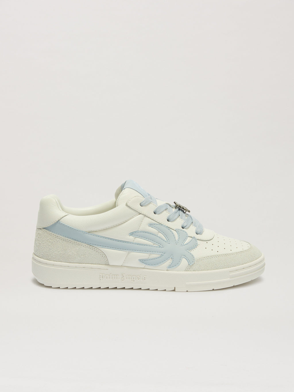 PALM ANGELS  PALM BEACH UNIVERSITY WHITE - BABY BLUE PMIA097S25LEA001