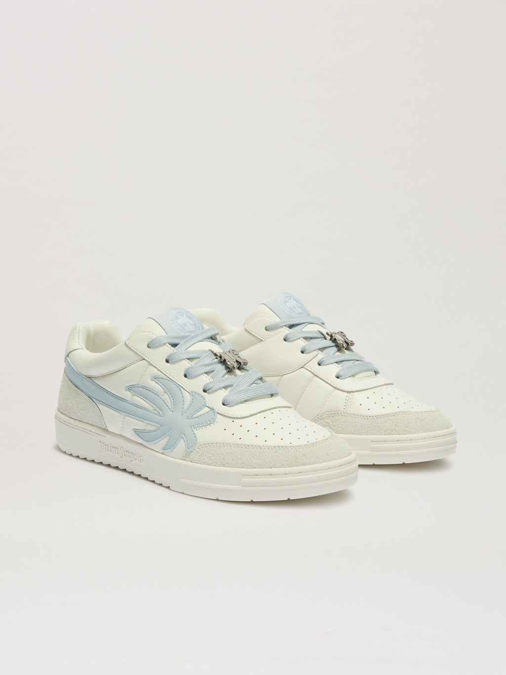 PALM ANGELS  PALM BEACH UNIVERSITY WHITE - BABY BLUE PMIA097S25LEA001