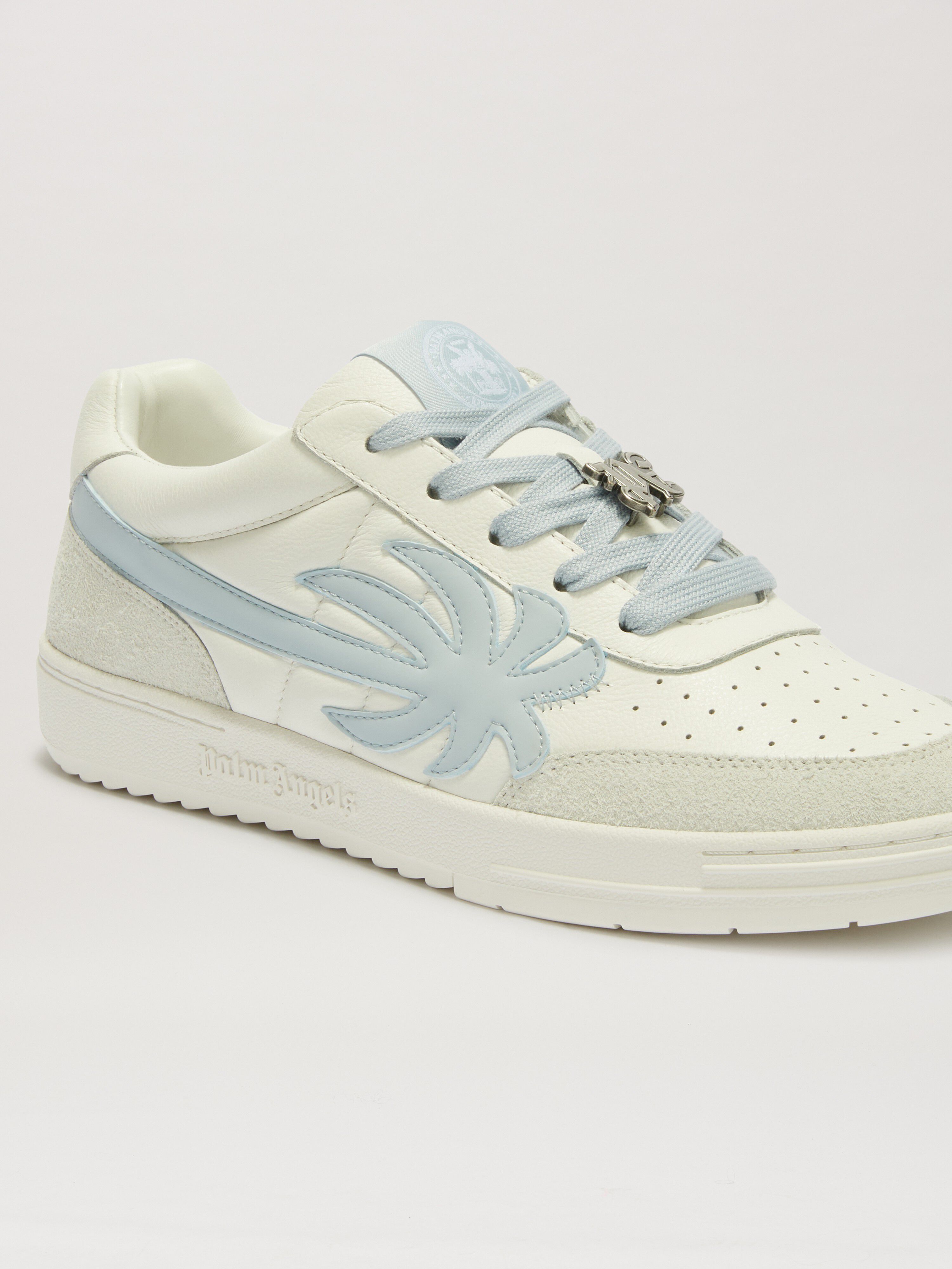 PALM ANGELS  PALM BEACH UNIVERSITY WHITE - BABY BLUE PMIA097S25LEA001