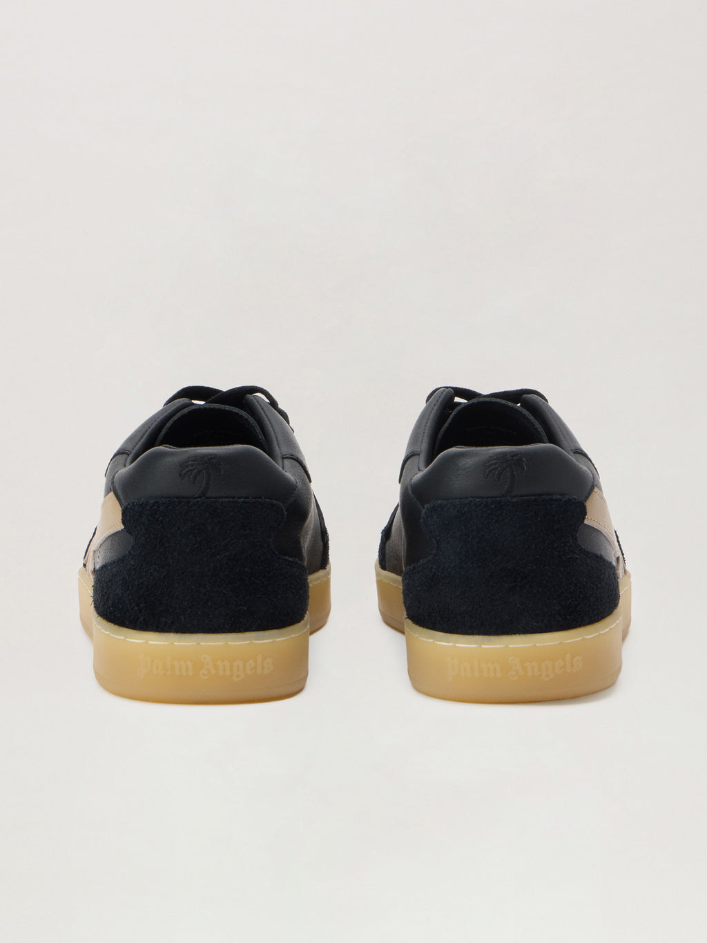 PALM ANGELS New Palm 1 Sneakers BLACK - BEIGE PMIA099F25LEA001