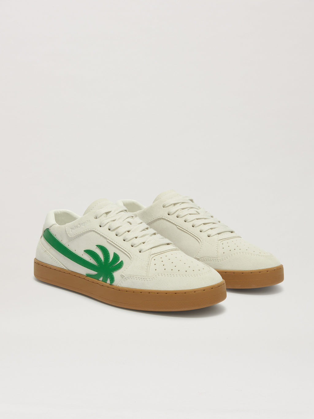 PALM ANGELS  NEW PALM 1 SUEDE WHITE - GREEN PMIA099S25LEA002
