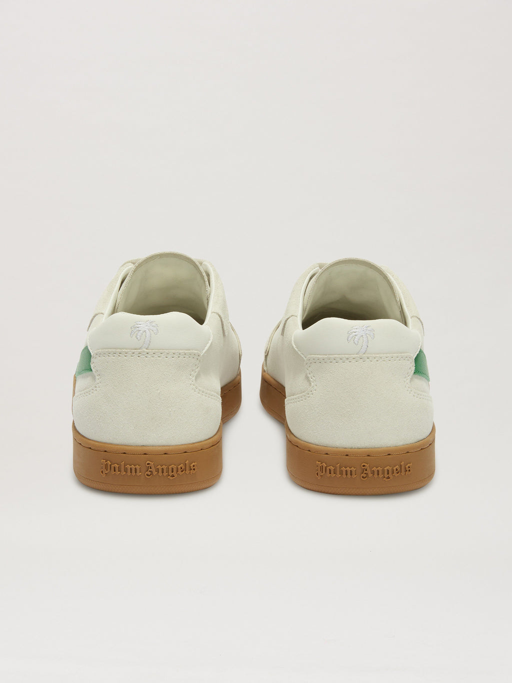 PALM ANGELS  NEW PALM 1 SUEDE WHITE - GREEN PMIA099S25LEA002