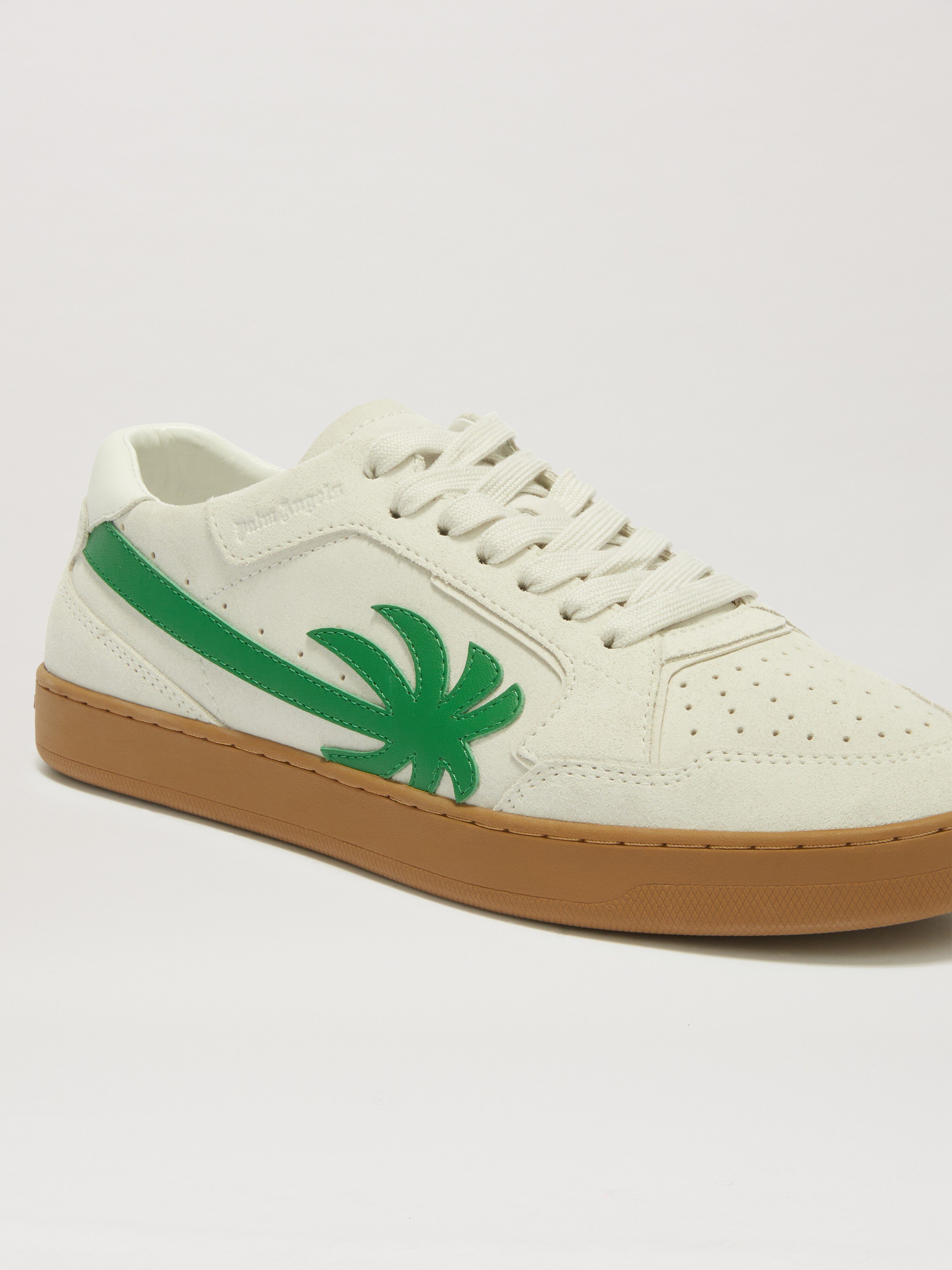 PALM ANGELS  NEW PALM 1 SUEDE WHITE - GREEN PMIA099S25LEA002