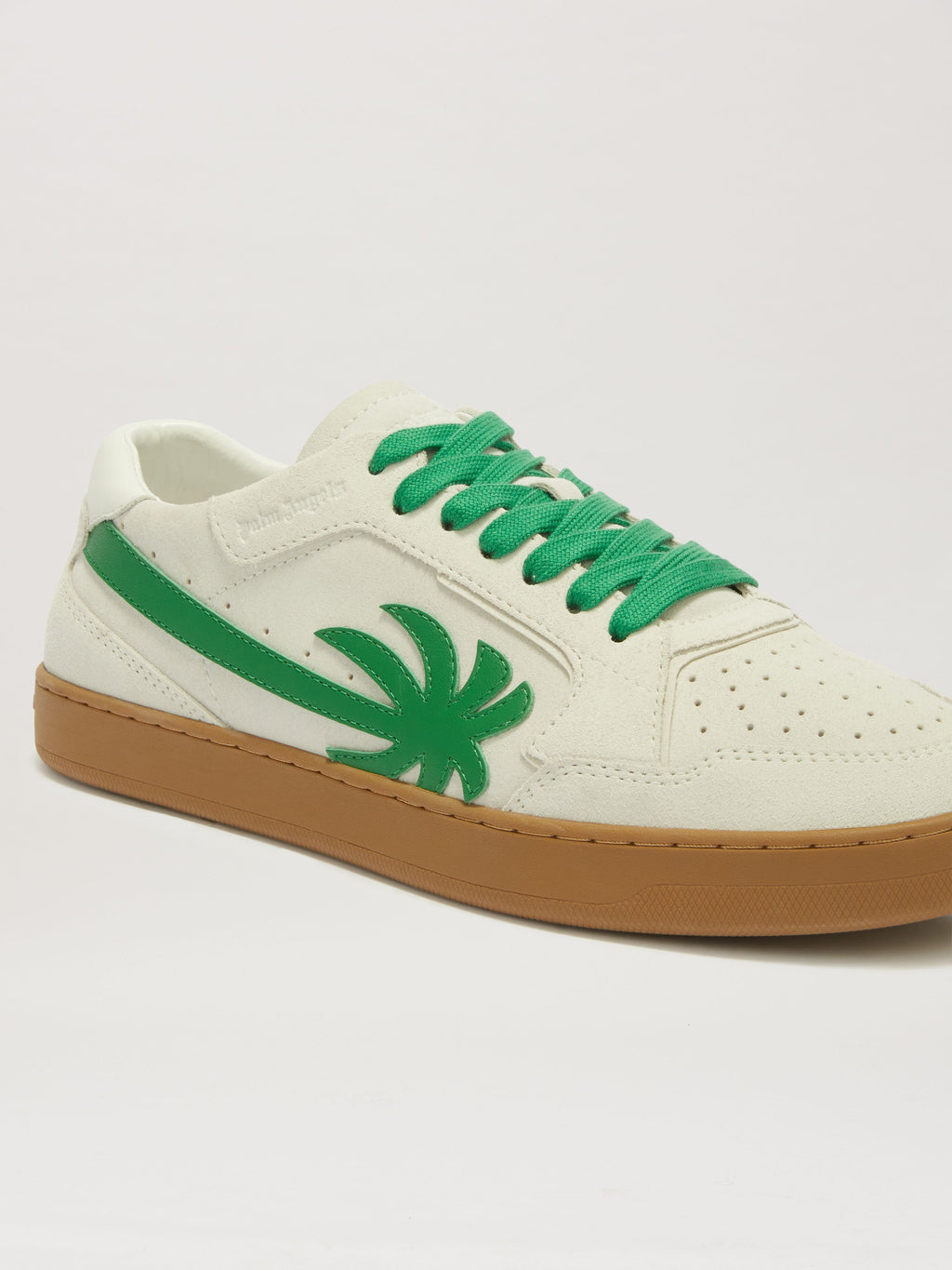 PALM ANGELS  NEW PALM 1 SUEDE WHITE - GREEN PMIA099S25LEA002