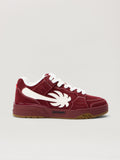 PALM ANGELS Venice Suede Sneakers BURGUNDY - WHITE PMIA101F25LEA003
