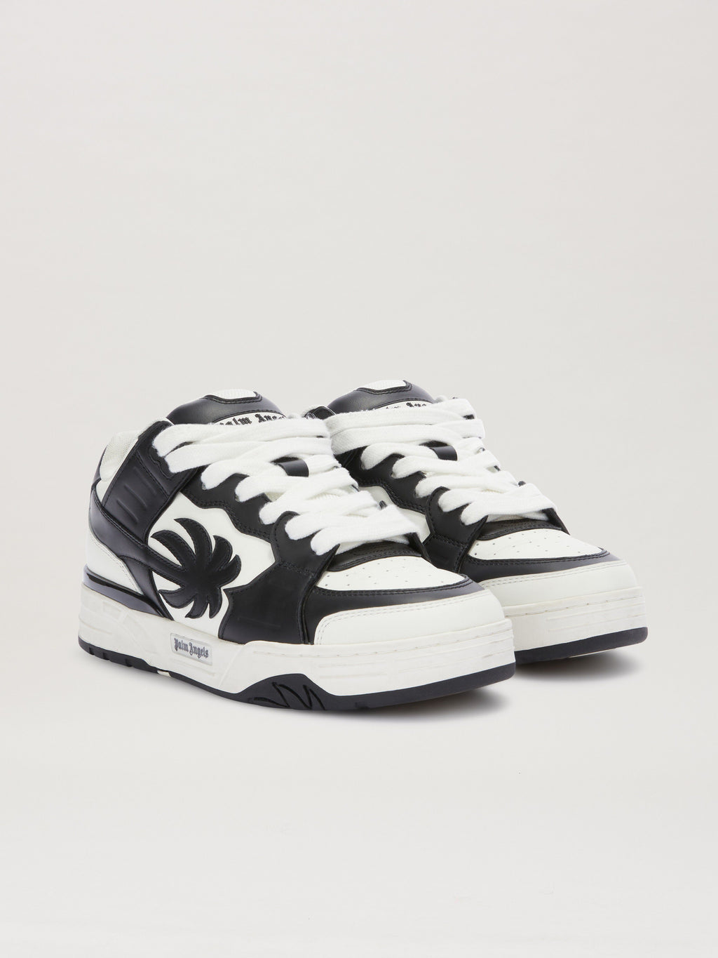 PALM ANGELS  VENICE SNEAKERS WHITE - BLACK PMIA101S25LEA001