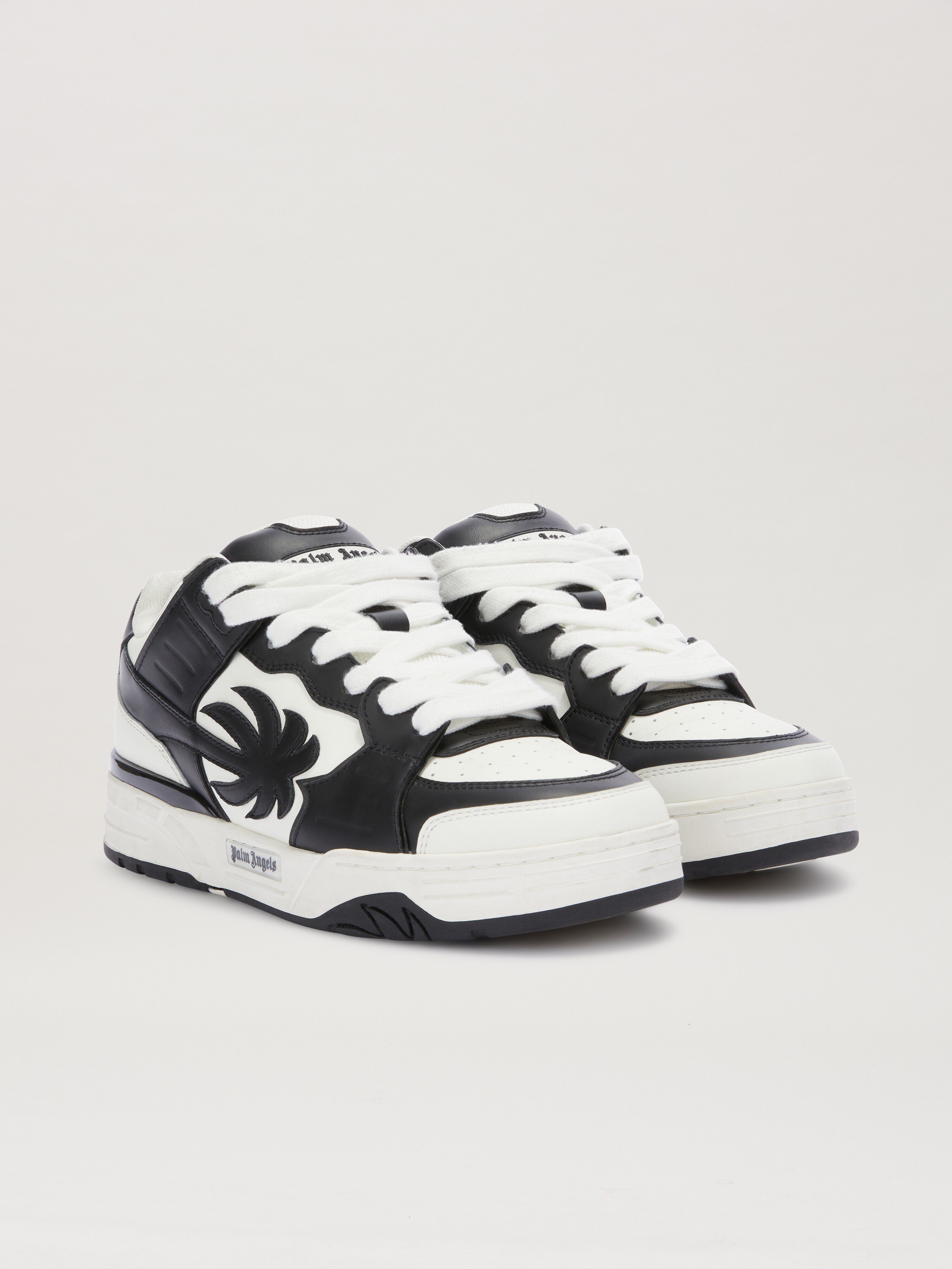 PALM ANGELS  VENICE SNEAKERS WHITE - BLACK PMIA101S25LEA001
