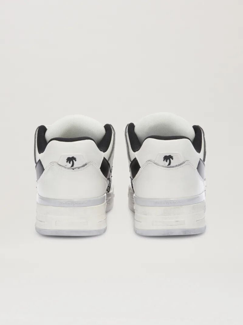 PALM ANGELS  VENICE WORN OUT SNEAKERS WHITE - BLACK PMIA101S25LEA002