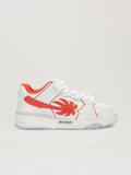 PALM ANGELS  VENICE WORN OUT SNEAKERS WHITE - CORAL R WHITE - CORAL RED PMIA101S25LEA002