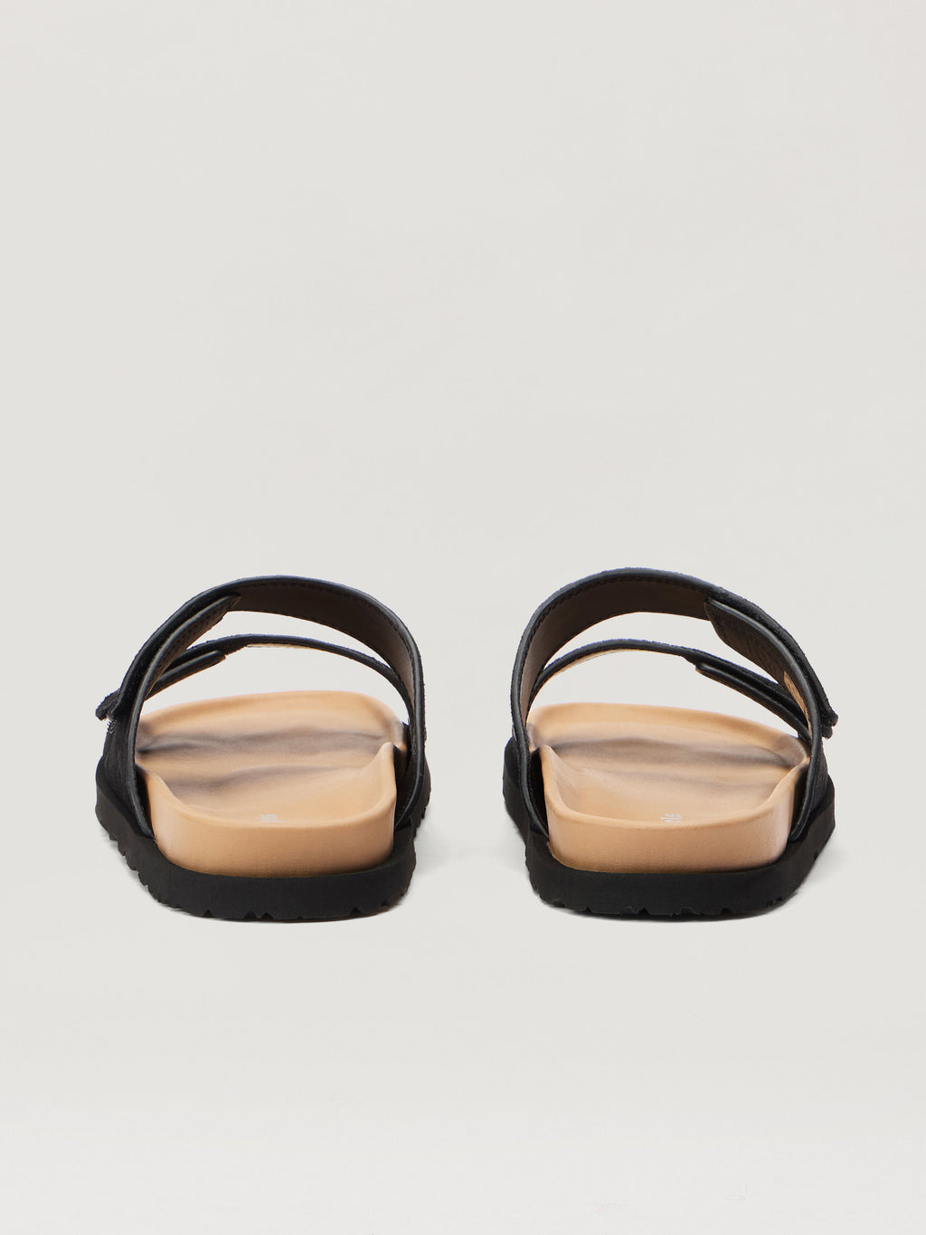 PALM ANGELS Logo Suede Sandals BLACK/CAMEL PMIH01AF25LEA001