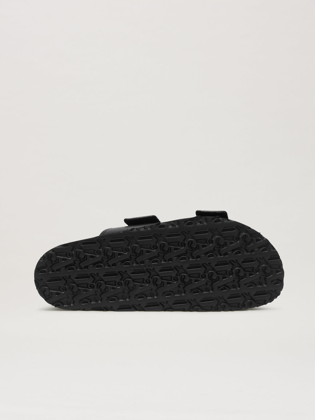 PALM ANGELS  LOGO LEATHER SANDAL BLACK - WHITE PMIH01AS25LEA001