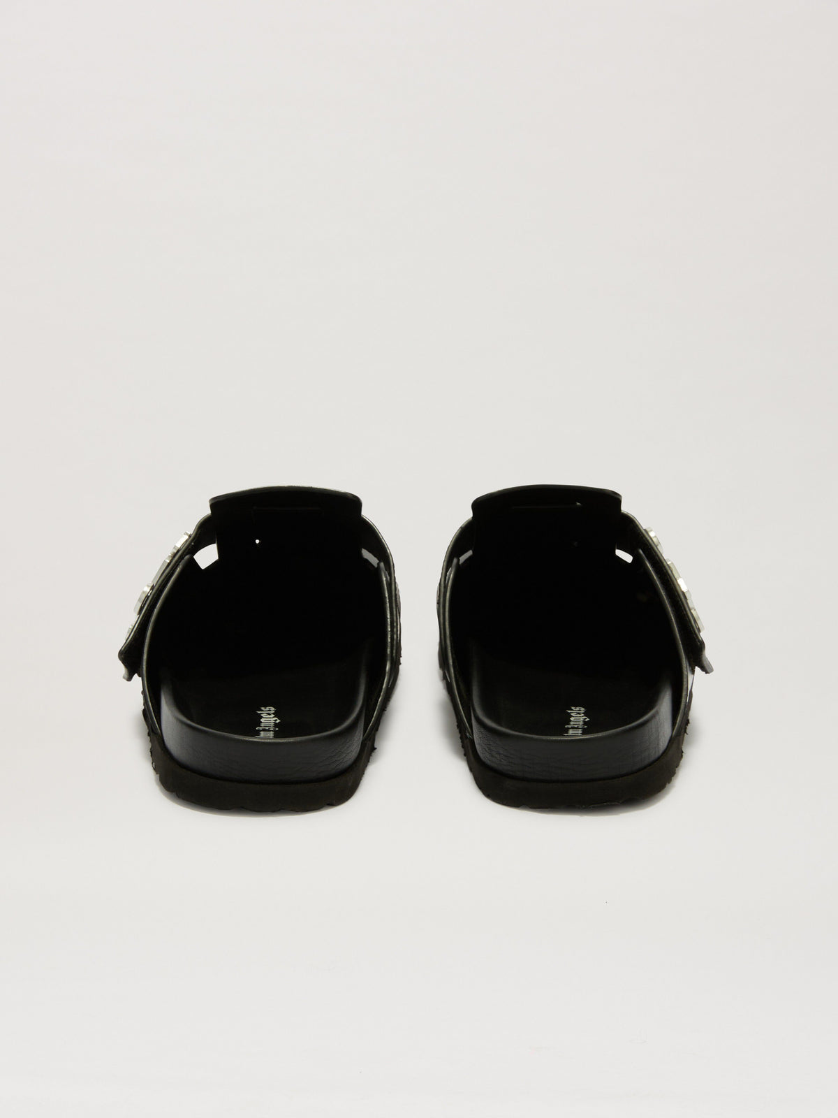 PALM ANGELS  PA LEATHER MULE BLACK PMIJ00AS25LEA001