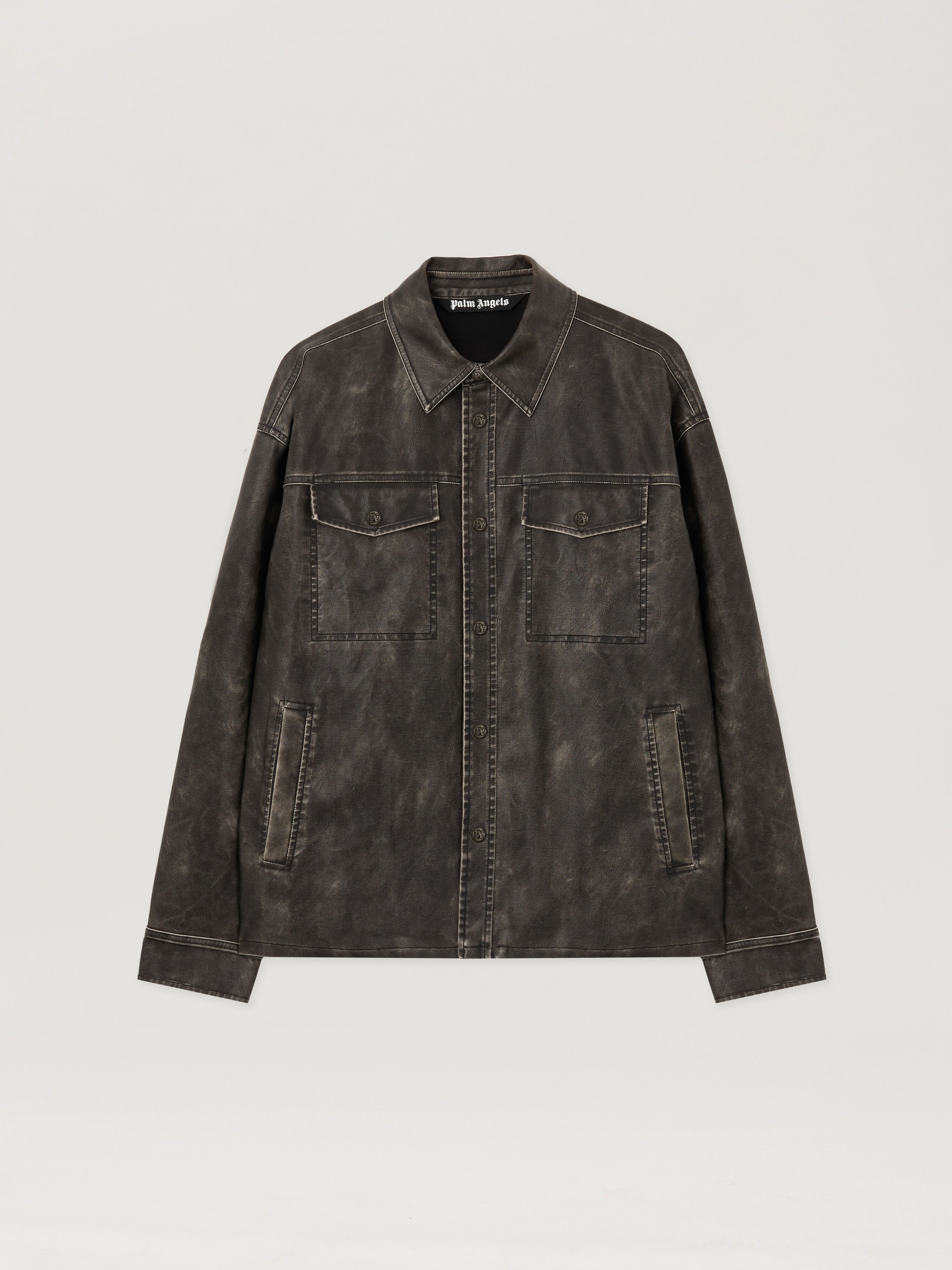 PALM ANGELS  DARK GREY - BLACK PMJE015F25FAB001