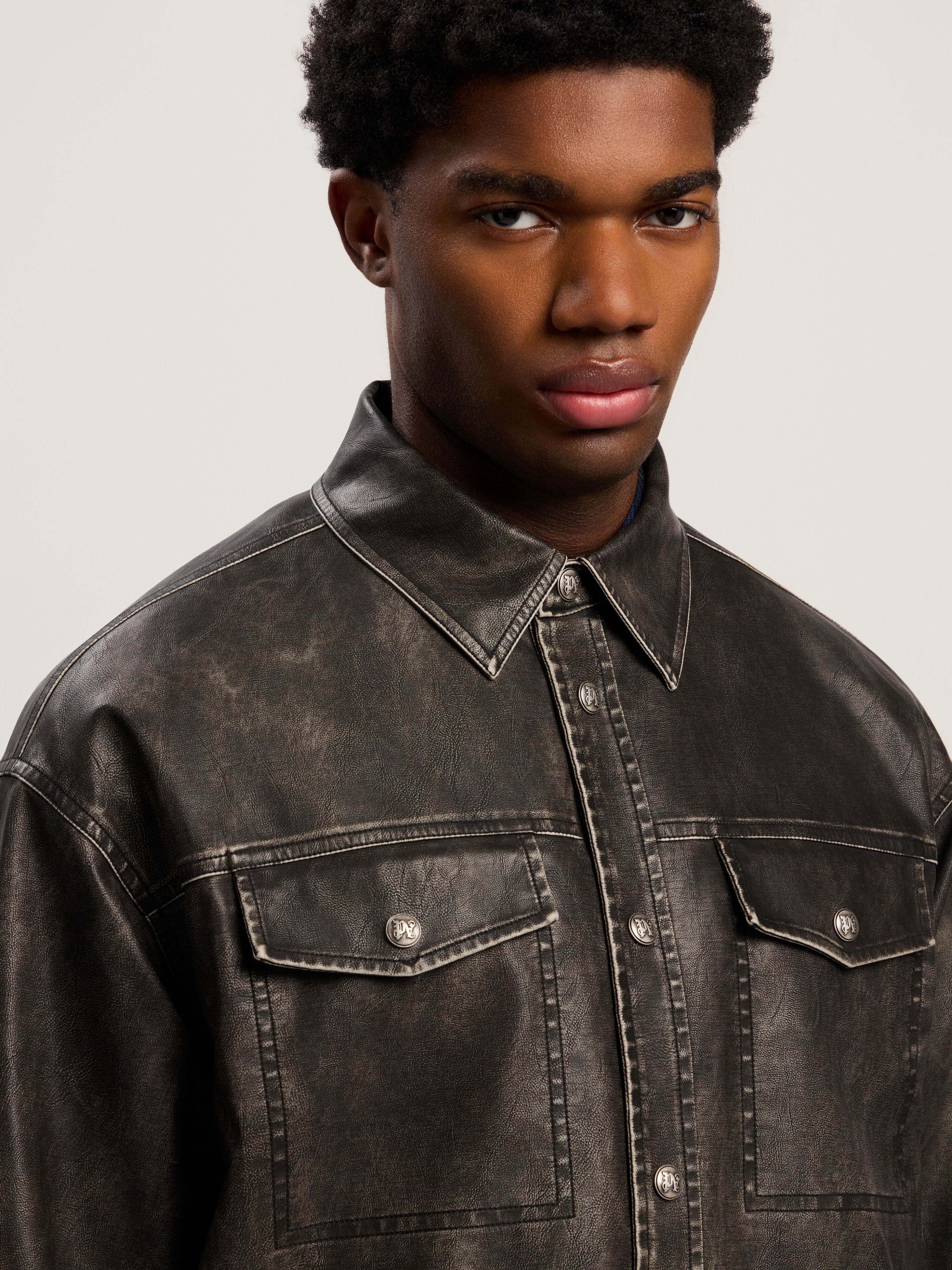 PALM ANGELS  DARK GREY - BLACK PMJE015F25FAB001