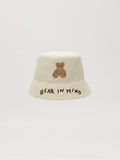 PALM ANGELS  BEAR IN MIND BUCKET OFF WHITE - BROWN PMLA039S25FAB003