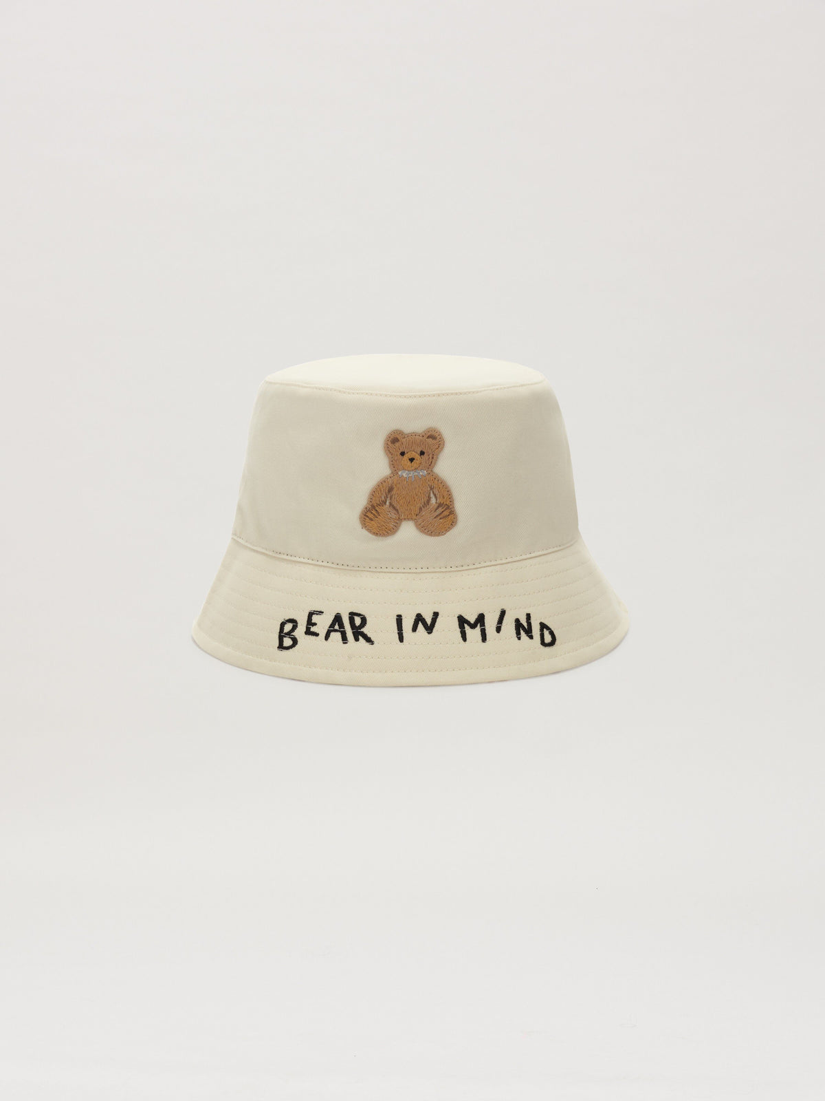 PALM ANGELS  BEAR IN MIND BUCKET OFF WHITE - BROWN PMLA039S25FAB003