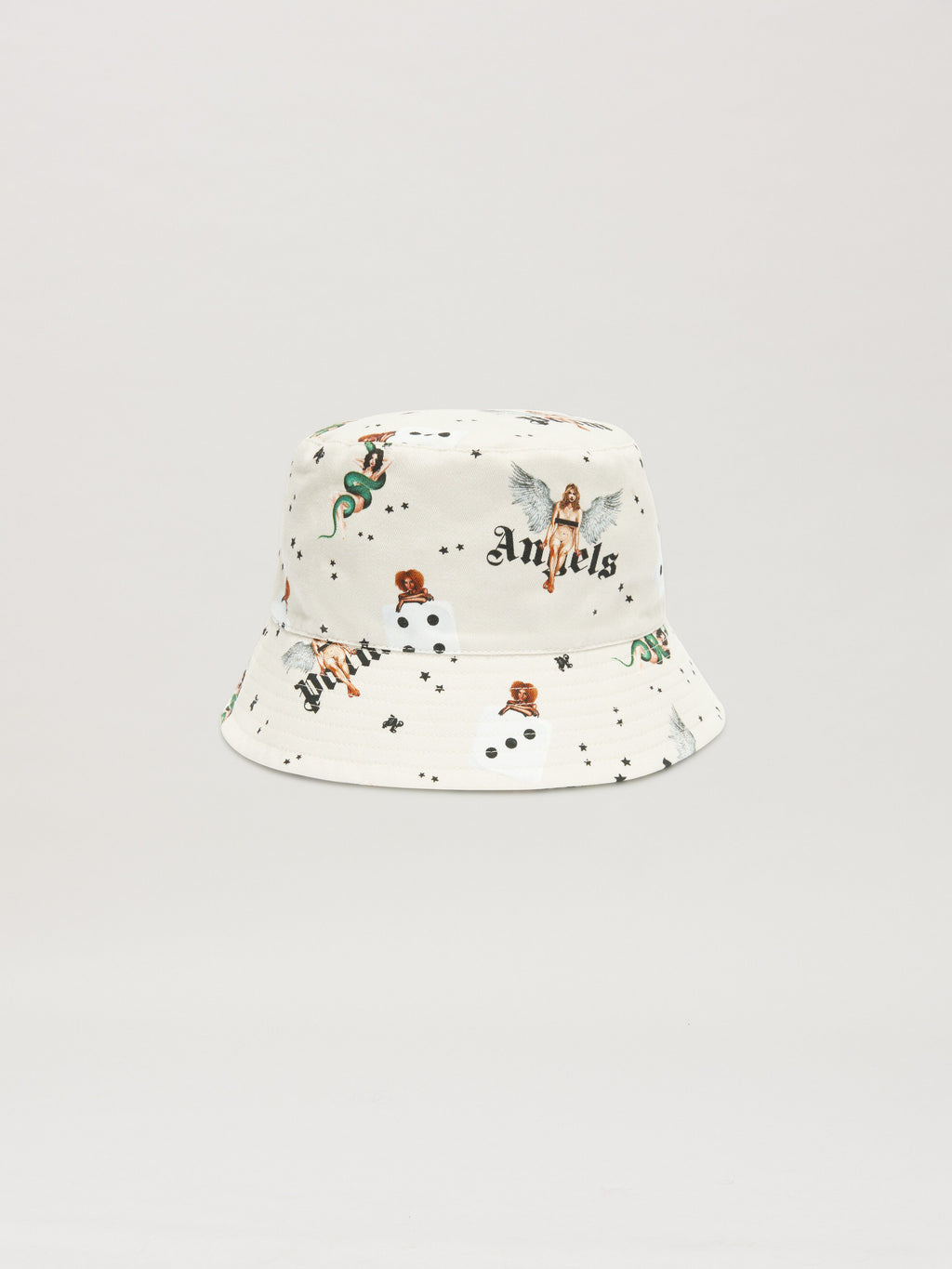 PALM ANGELS  PIN UP BUCKET IVORY - MULTICOLOR PMLA039S25FAB004