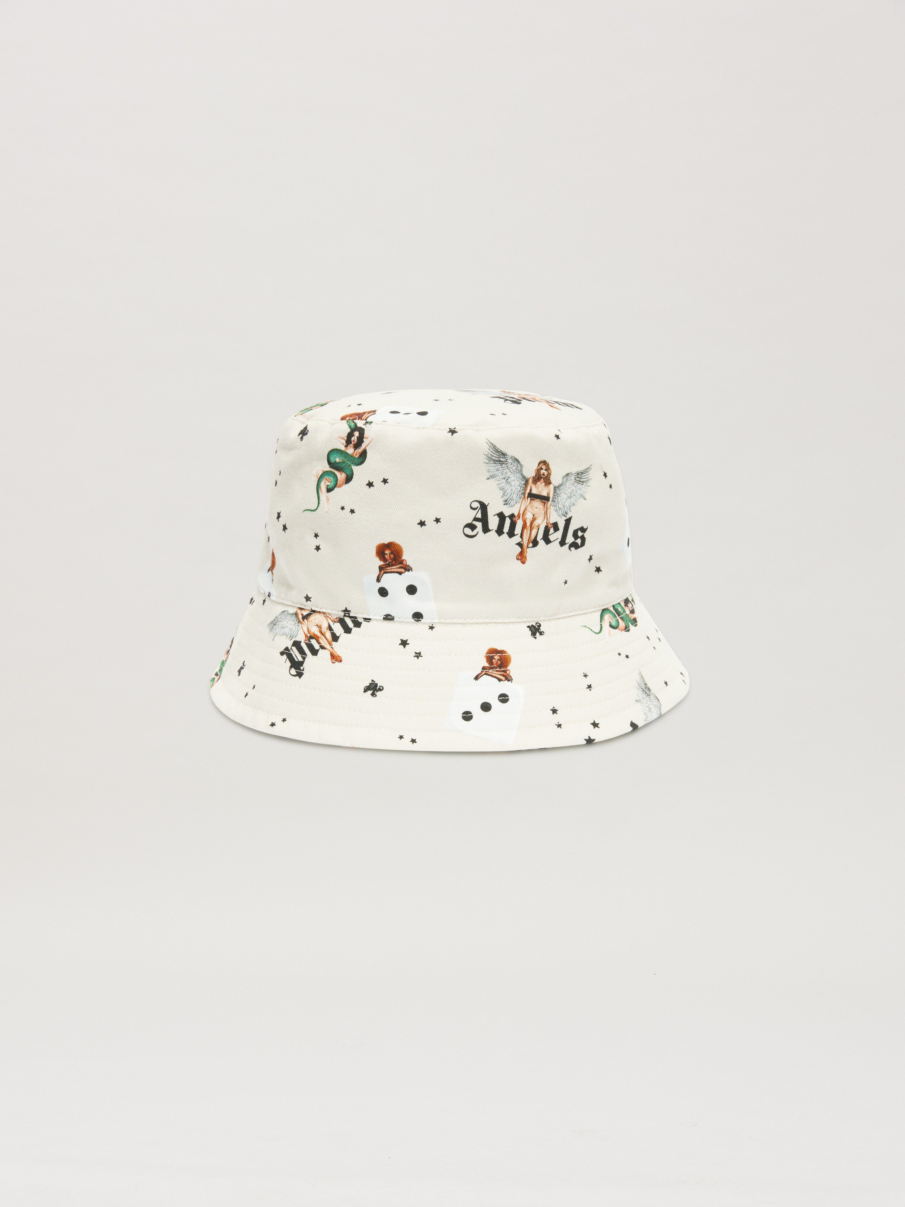 PALM ANGELS  PIN UP BUCKET IVORY - MULTICOLOR PMLA039S25FAB004